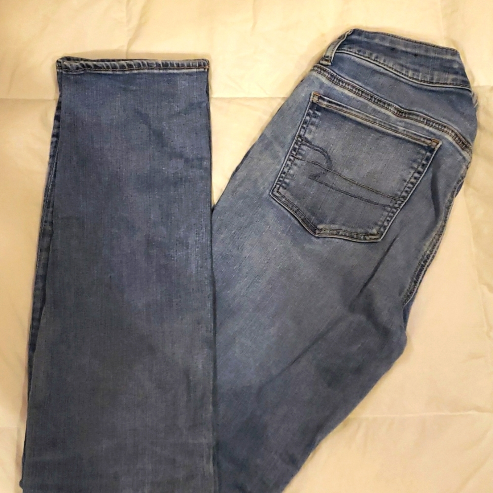 American Eagle Straight Leg Jeans Super Stretch XLong